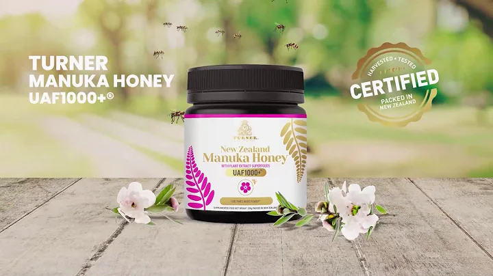 TURNER MANUKA HONEY UAF1000+ - Best New Zealand Manuka Honey for Sore Throat, Eczema & Gut Health