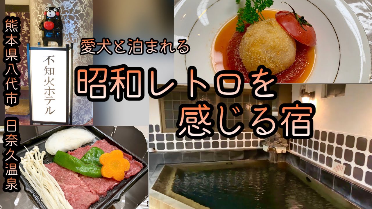 【愛犬と泊まれる宿九州】不知火ホテル🐕不知火海(八代海)を臨むノスタルジックな温泉街で、季節の食事とおもてなし、開湯600年の温泉を堪能！