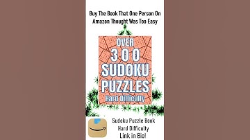 Sudoku Puzzle Book Hard Difficulty. #shorts