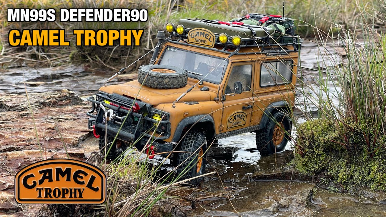 DEFENDER90 CAMEL TROPHY 1/12 scale crawler rc MN99S river trail