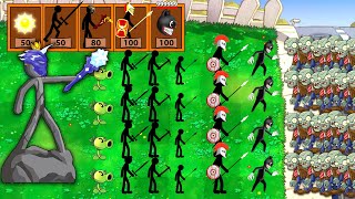 Stick war Legacy vs Plants vs Zombie Animation - Stickman vs Gargantuar Zombies