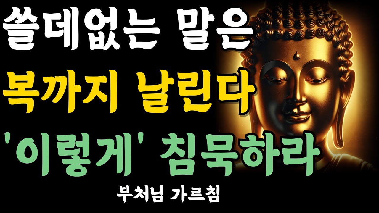 말이 많으면 업장이 쌓인다 ‘이렇게’ 침묵하라 | 자면서 듣는 부처님 말씀 | 석가모니 | 불교 명언 | 불교 오디오북