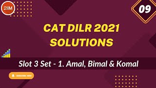 CAT 2021 Slot 3 Solutions DILR | Amal, Bimal & Komal | Set 1 | CAT 2022 Prep