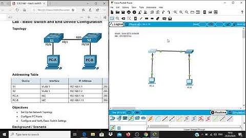 2.9.2 Lab Basic Switch and End Device Configuration