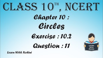 Circles | Chapter 10 | Exercise 10.2 | Question 11 | NCERT | Maths |Tamil