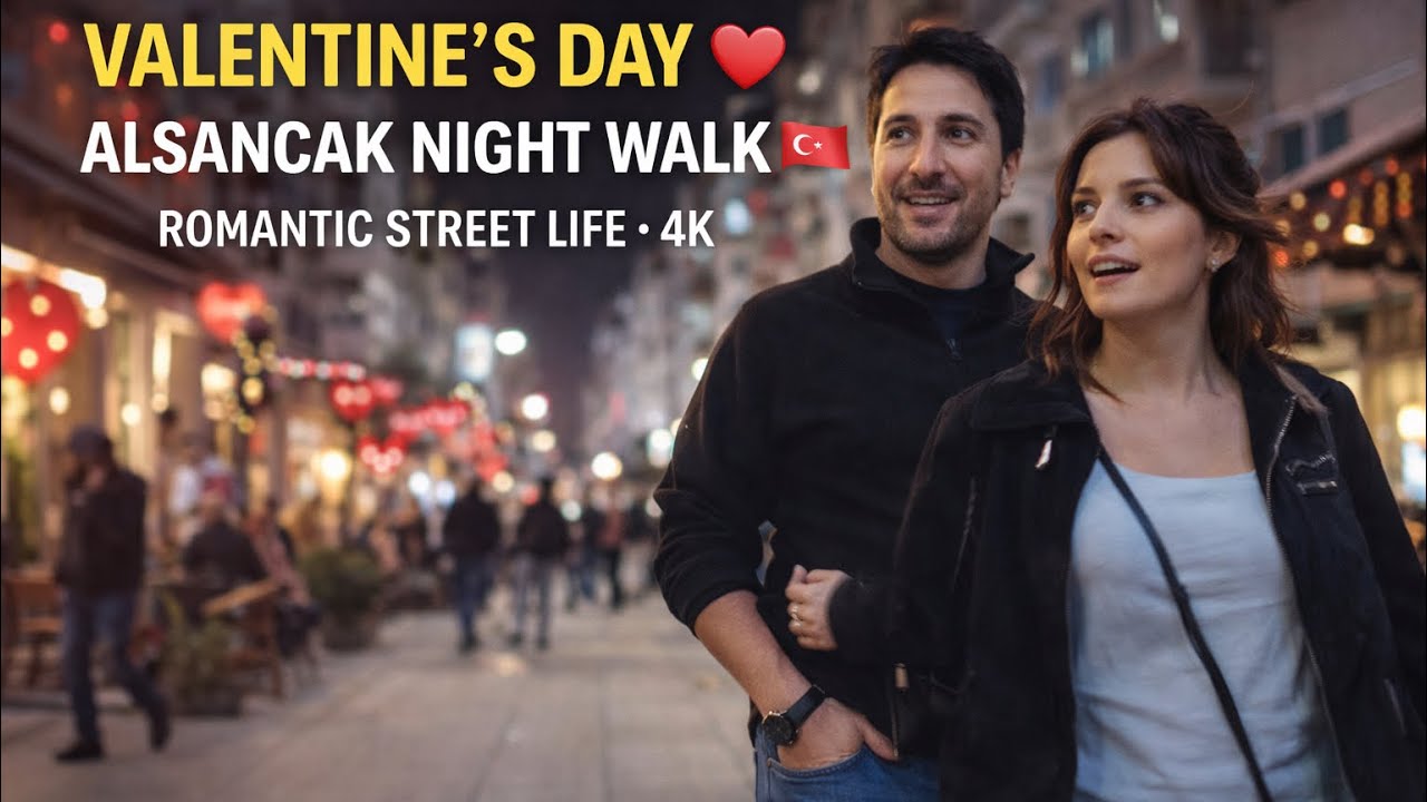 Izmir City Walk | Valentine’s Day in Alsancak 🇹🇷 From Disabled Center in 4K