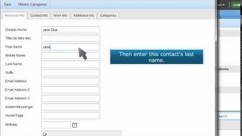 How to create contacts in SmarterMail
