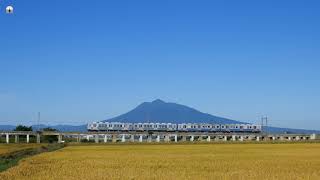 【4k】2019/9/26(Thu)　弘南鉄道　7000系4連 　弘前行　青空　岩木山