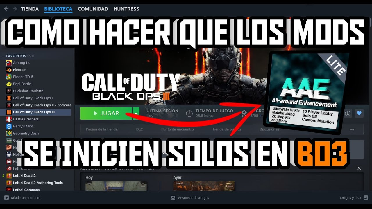 Como hacer que los mods se inicien solos en BO3