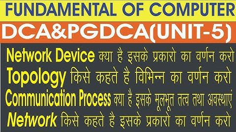 Fundamentals of computer DCA AND PGDCA SEM-1 (Unit-5) @yuvacomputerstudy