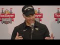 Wake Forest Head Coach Dave Clawson postgame press conference after Gator Bowl Victory Demon Deacons