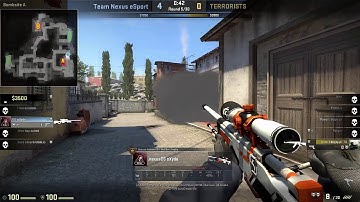Insane clutch 1v3 no scope through smoke AWP [CS GO]