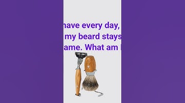 RIDDLE!  I shave every day, but my beard stays the same. What am I? #joke #quiz #riddle #funnyriddle