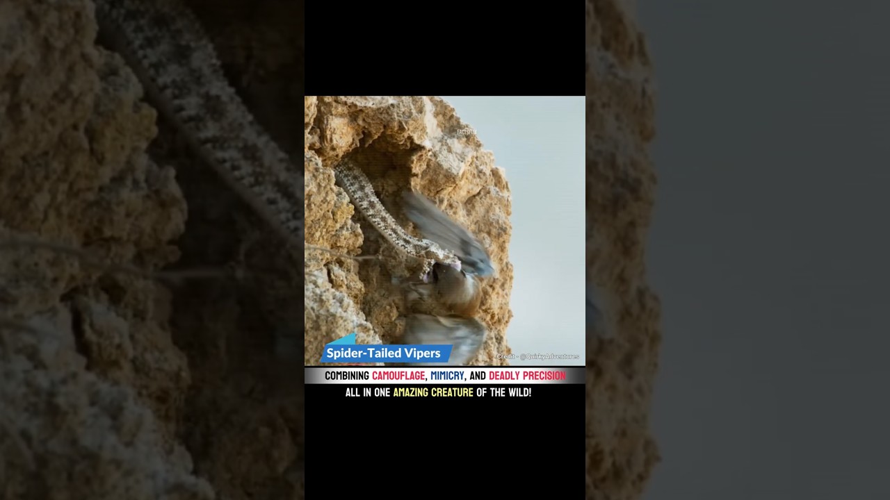 Nature’s Smartest Trap ! 🕷️🐍 Spider-Tailed Viper 