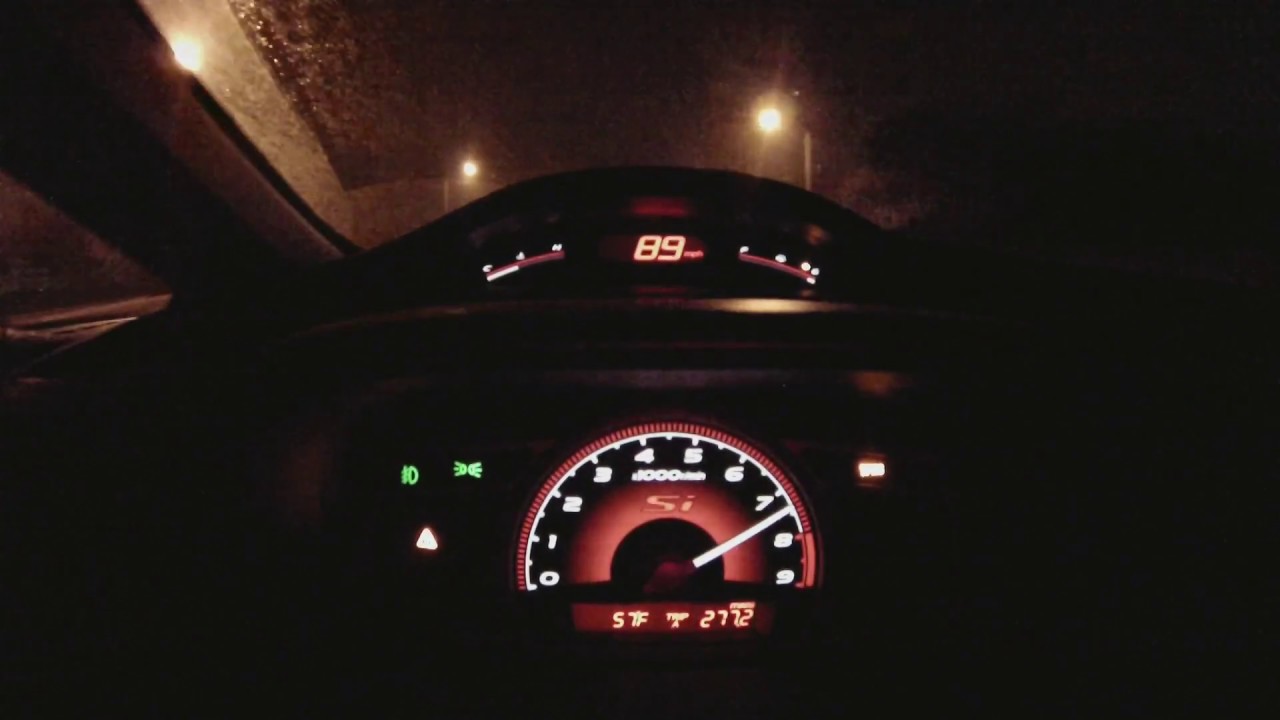 Civic Si Pulls in the Wet, Cammed K20 Top Speed Run with Short Gearing