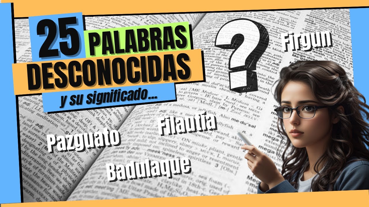 25 PALABRAS DESCONOCIDAS y su significado... 📚✨ #PalaPasabra #Definiciones #Significado