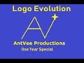 Logo evolution antvee productions 2018present v1