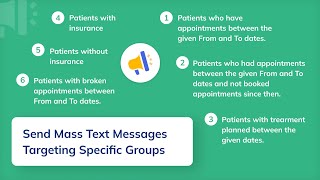 How dental offices can send mass text messages to specific patient groups using PracticeDilly?