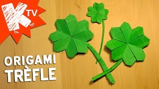 Origami Trefle facile - Trèfle à quatre feuilles
