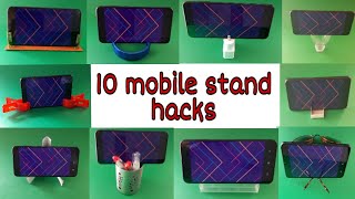 Full 10 hacks to make a mobile stand| Diy smartphone holder| Phone holder life hacks|Stands for cellphone News