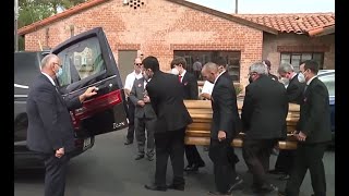 Professor Thomas Meixner's wife and sons give heartfelt speeches at his funeral