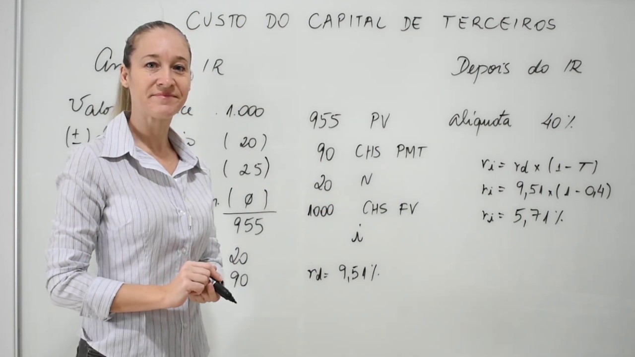 Como calcular custo de capital de terceiros