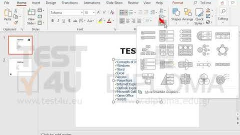 Convert the bulleted list of the first slide to a Basic Target SmartArt Graphic.