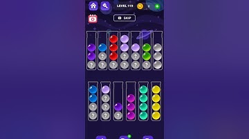 Ball Sort Master Game Level - 119 Without Boosters | Puzzle Games #entertainment #puzzle #games