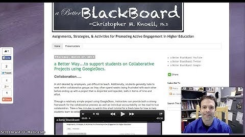 a Better BlackBoard: 2 - Collaborative Projects with GoogleDocs