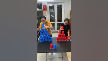 Cup Stacking Pyramid Challenge #shorts