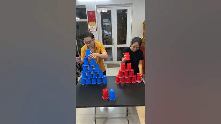 Cup Stacking Pyramid Challenge #shorts