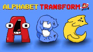 Alphabet Lore but transformed from Cats | Big trouble in Super Mario Bros 3 | GM Animation