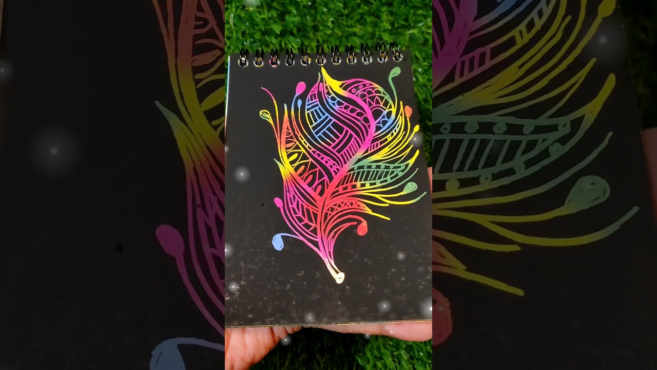 new scratch art 😍💖❤ ||  magic scratch note drawing 💖 | 