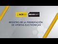 Registro de la presentación de ofertas Electrónicas