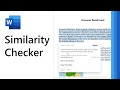 How to use Similarity Checker in Microsoft Word