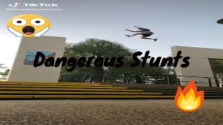 TikTok Dangerous Stunts (1) parkour and Stunts