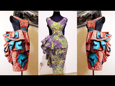 how-to-make-a-flounce-peplum-dress-|-pencil-dress-|-princess-dart-dress-|-fully-lined-dress