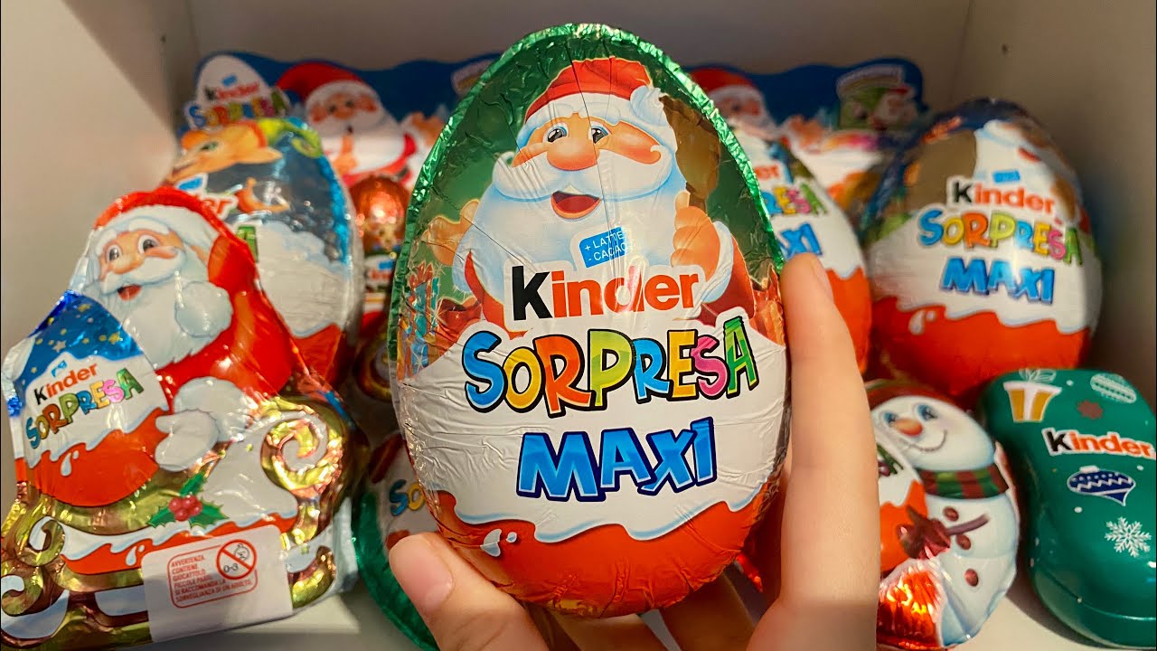 MAXI Kinder Surprise MAXI / 200 Kinder Surprise Eggs / ASMR Satisfying  video / A Lot of Candy 