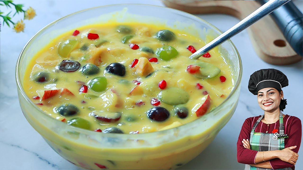 ഒരു തുള്ളിപോലും ബാക്കിവരില്ല | Fruit Custard Recipe | Ramadan/Iftar Special | Fruit Salad Malayalam