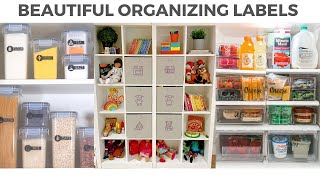 Beautiful Organizing Labels for your Home