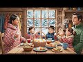 Slow Living Family Road Trip 🚐🌧️ | Rainy Van Cooking, Beach Sunset &amp; Snowy Village | Anime ASMR