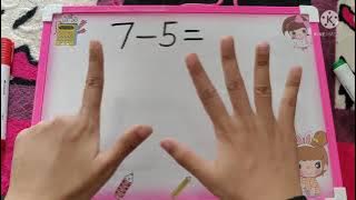 Prasekolah- Matematik awal (Menyelesaikan masalah operasi tolak dengan kaedah jari)