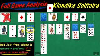 Klondike Solitaire Full Game Analysis screenshot 1