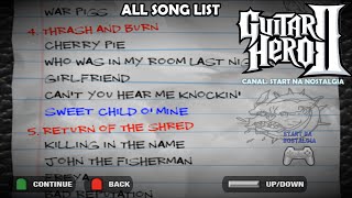 Guitar Hero 2 - SONG LIST / LISTA TODAS AS MUSICAS / SOUNDTRACK   BONUS MUSIC