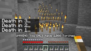 Minecraft UHC but a player is ELIMINATED every MINUTE if they have the FEWEST torches...