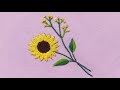 Awesome Sunflower Embroidery Stitching 🌻 Sunflower Hand Embroidery Tutorial.