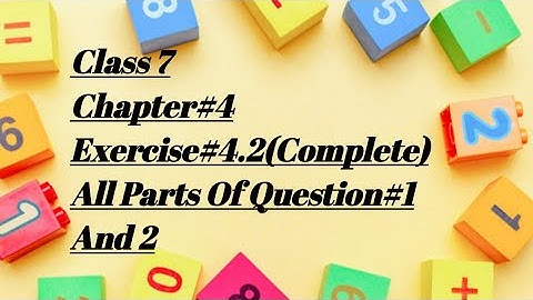 Class 7 Math, Chapter no. 4 ,Exercise 4.2, Question no.1 , 2 / @MathpointwithRameen