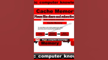 cache memory||cache memory in hindi,#cachememory,#computerbasics,#computershorts,#memory,#shorts