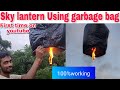 How to make easy sky lantern,using garbage bag | plastic bag | #skylantern | plastic bag sky lantern