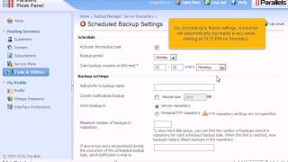 How to use the Backup Manager in Plesk